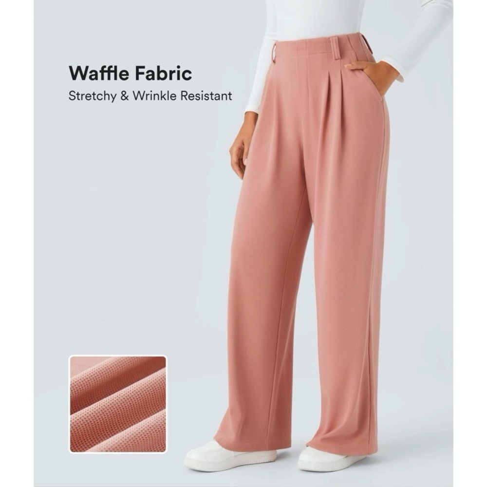 HALARA Dusty Rose Wide Leg Pants - Picture 3 of 10